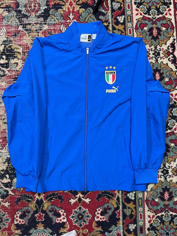 Vintage Puma Track Jacket Blue Italian National Team Size L - Etsy