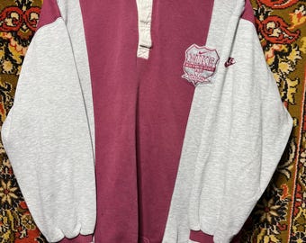 Vintage Nike Blue Ribbon Sports Rugby Sweatshirt Grey Size  L