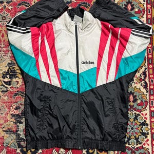 Vintage Adidas Originals Colorblock Windbreaker Jacket 80s