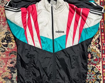 Vintage Adidas Originals Colorblock Windbreaker Jacket 80s/90sRetro Trefoil — Size L