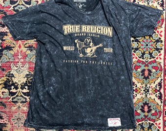True Religion Japanese Brand Jeans Short Sleeve Size L