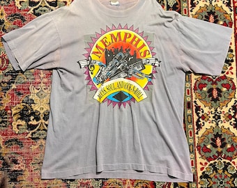 Vintage Memphis T-Shirt Blues Soul Rock Graphic Tee 90s Size XL