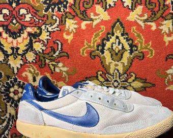 Vintage Nike 90s Sneakers White Blue Made In Korea Size US 11