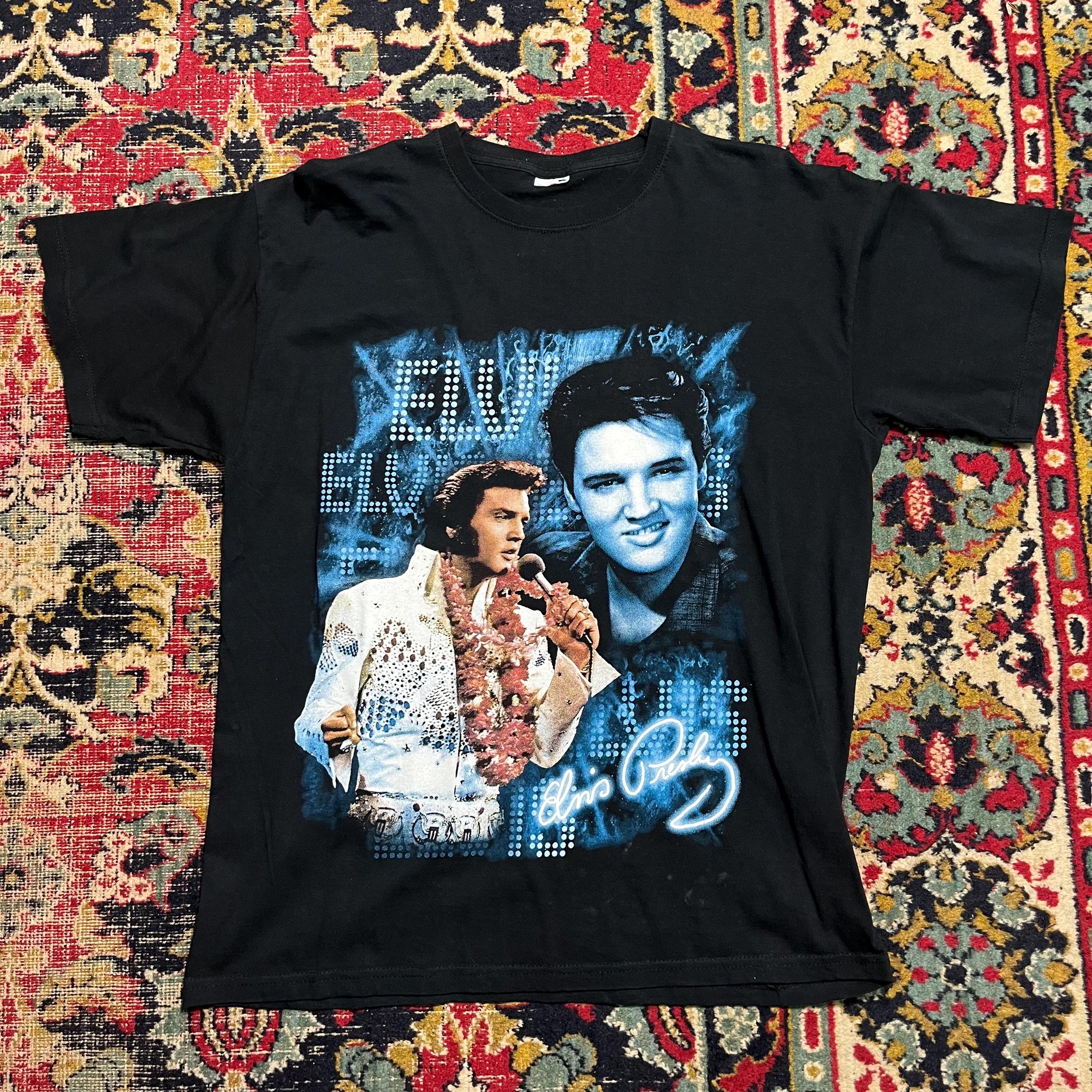 ヴィンテージ エルヴィス・プレスリー グラフィック Tシャツ ブラック 