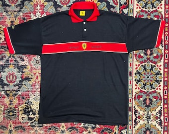 Vintage 90er Jahre Ferrari Polo Scuderia F1 Team Racing Gr. XL