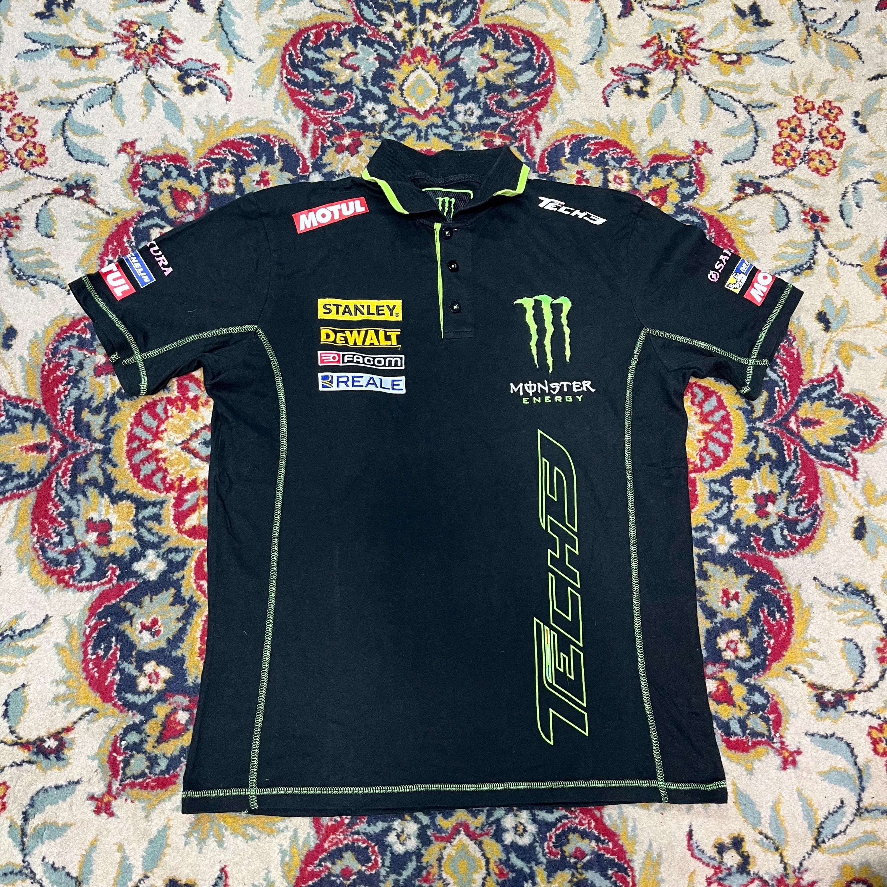 Monster Energy Tech3 Motogp Team Polo Shirt Black Size M - Etsy