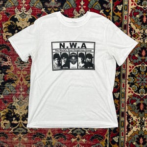 N.W.A シャツ ヒップホップ ラップ ロックT バンド ヴィンテージ レア ヴィンテージ N.W.A ラップTシャツ 90年代 ヒップホップ Tシャツ