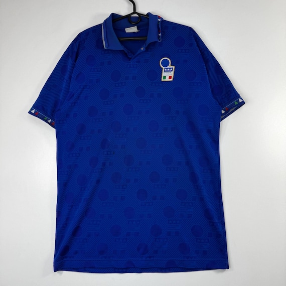 Diadora, Vintage 1994 Diadora Italy FIGC Polo Shirt Azzurri Football Soccer Blue Size XL