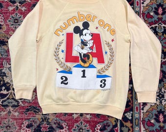Vintage Disney Sweatshirt Minnie Mouse LA Number One Retro 90s  Size M