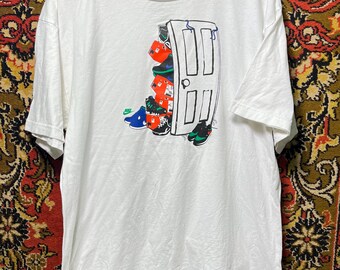 Nike Graphic T-Shirt “Sneaker Closet” Print White Size XL
