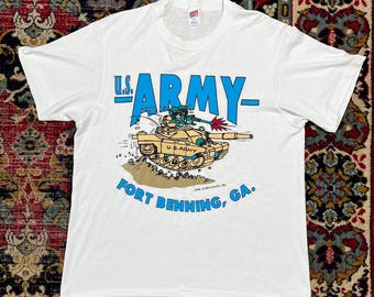 Gorra militar vintage del ejército de EE. UU. Fort Benning, GA, talla XL, 1992