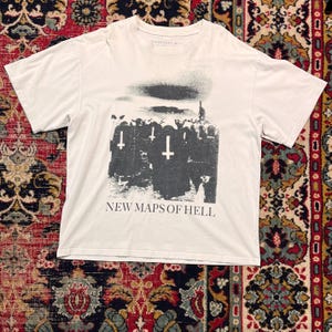 Vintage 2000s New Maps of Hell T-Shirt Punk Hardcore Metal Goth Tee Size XL
