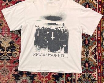 Vintage 2000s New Maps of Hell T-Shirt Punk Hardcore Metal Goth Tee Size XL