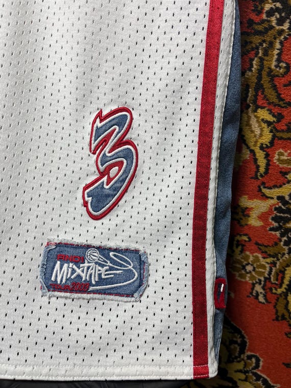AND1 Mix Tape Basketball Jersey White Red Vintage Y2K Streetwear