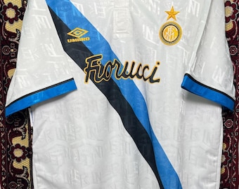 Camiseta vintage Umbro 1993-1994 de visitante del Inter de Milán, patrocinador Fiorucci (talla XL)