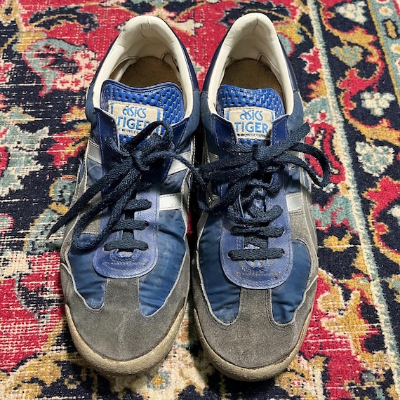 Vintage Asics Tiger Running Shoes: 70s/80s Blue Suede, Made in