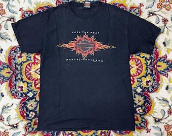 Vintage 1998 Harley Davidson " Feel The Heat " size L