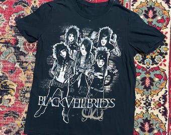 Vintage Black Veil Brides Band Tee Rock Metal Shirt Size M
