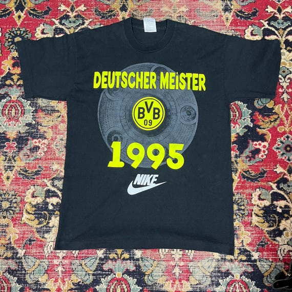ウェア NIKE BVB 09 Dortmund Jersey Shirt L Nike Borussia Dortmund BVB 09 “deutscher Meister 1995” T-shirt