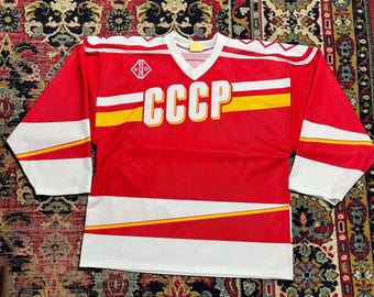 Vintage Tackla Finlandia CCCP Bykov 90 Hockey Jersey Tamaño L