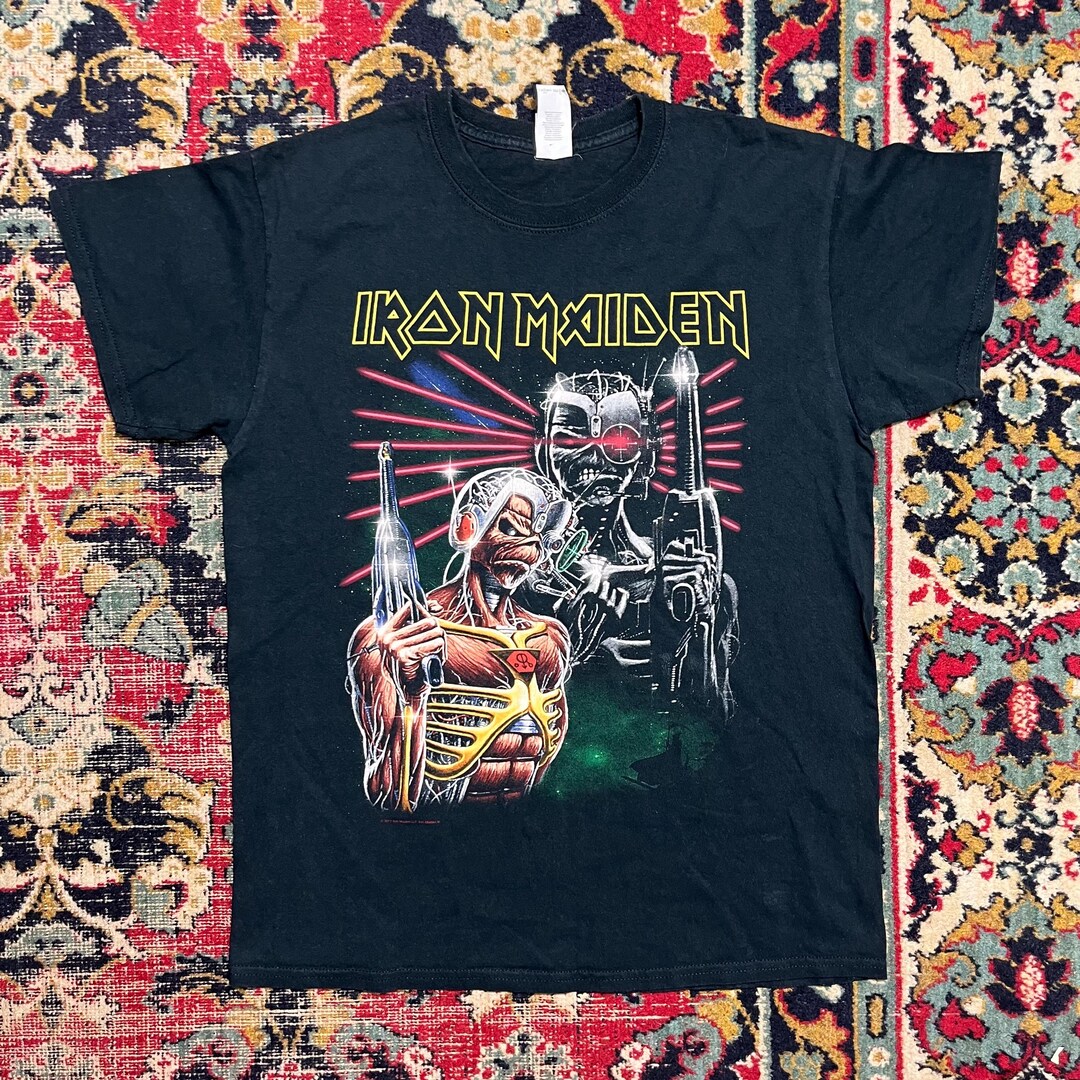 Iron Maiden T-shirt Vintage Style Cyborg Eddie Size M - Etsy