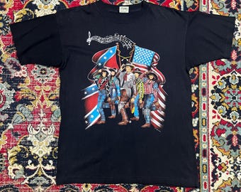 Vintage western cowboy band graphic t-shirt usa  Size M