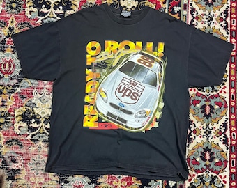 Vintage NASCAR Dale Jarrett Racing T-Shirt   2000s Black Size XL
