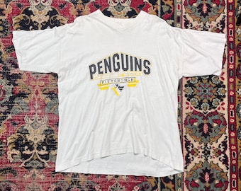 Camiseta vintage de hockey de la NHL de los Pittsburgh Penguins de los años 90, talla XL