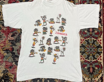 Vintage Early 00s Rasta Dj T-shirt Reggae Roots Style Stoner Print