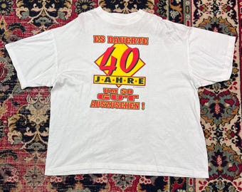 Vintage  T-Shirt Funny 40th Size XL
