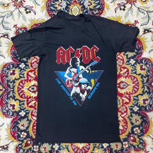 Vintage 1984 Ac Dc Euro tour Authentic shirt Size M