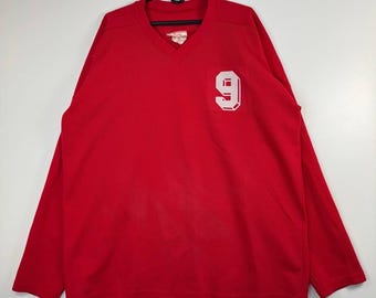 Vintage Cooper Hockey Jersey Red Mesh #9 Made in Canada XL