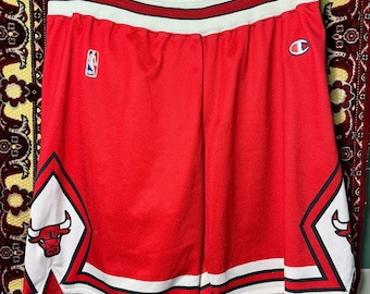 Pantalones cortos de baloncesto vintage de la NBA de los Chicago Bulls, talla L
