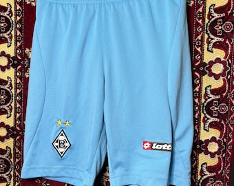 Pantalones cortos de fútbol vintage del Borussia Mönchengladbach Lotto, talla M