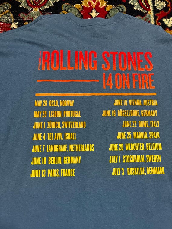 Camiseta gráfica com o logotipo da língua dos Rolling Stones, azul, tamanho  XXG - Etsy Portugal, image size:570x760
