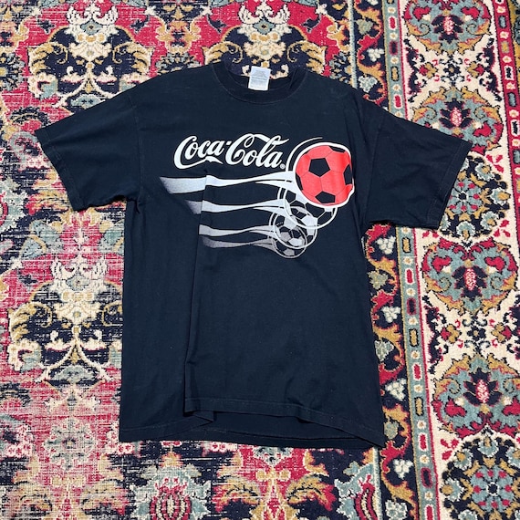 Vintage Coca-cola T-shirt Soccer Football 90s Size L - Etsy