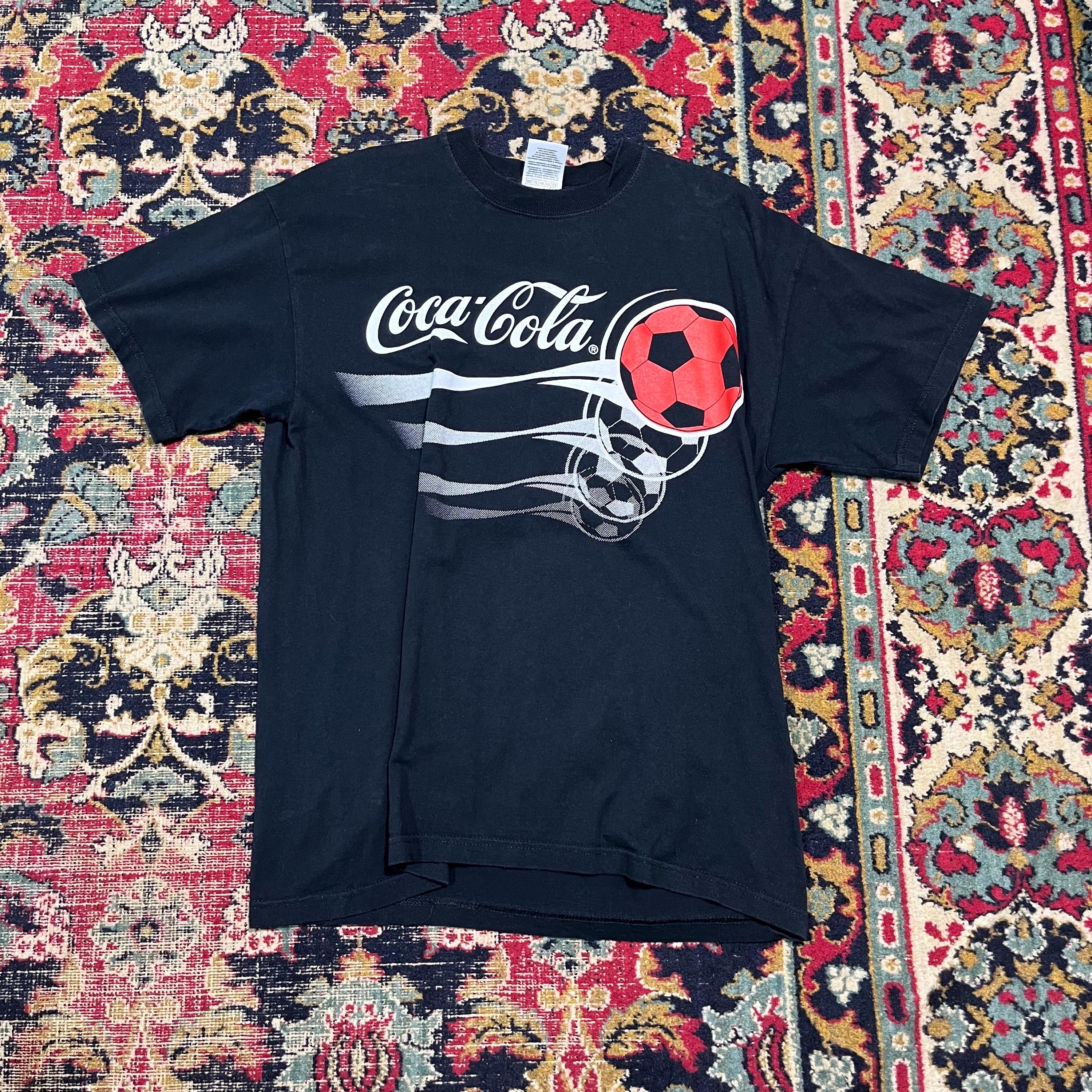 Vintage Coca-cola T-shirt Soccer Football 90s Size L - Etsy
