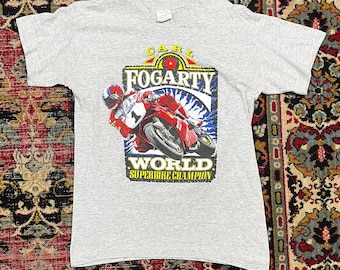 Vintage Ducati Carl Fogarty World  Champion T-Shirt  Size M