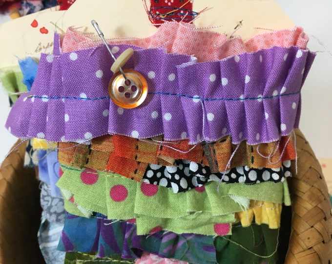 Country Ribbon 6 Feet Ruffled Fabric Ribbon, Cotton Prints, Country Ribbon, Scrappy ...