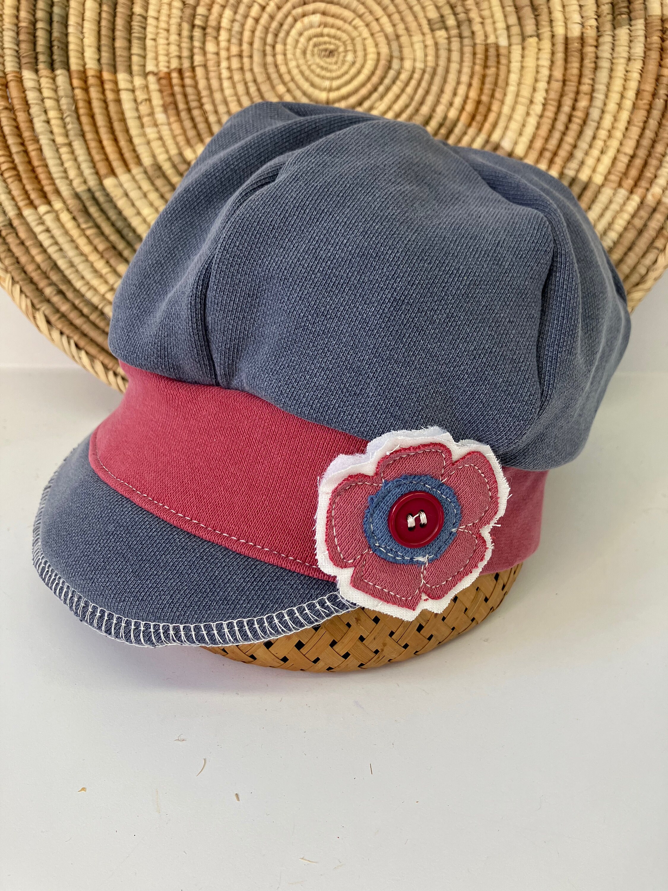 【COLOR iN ID】Newsboy cotton jumper Newsboy Cap Sweater Knit, Fall Winter Hat, Fabric Hat, Chemo