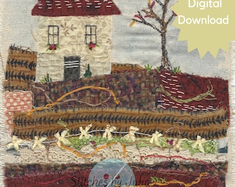 Digital Printable, Scans of Original Textile Collage Art