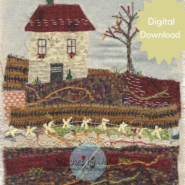 Digital Printable, Scans of Original Textile Collage Art