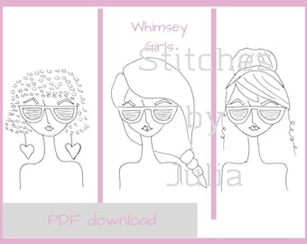 Digital PDF Printable, Whimsey Girls Pattern for YouTube Tutorial