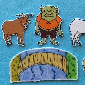 3 Billy Goats Gruff Felt / Flannel Board Set