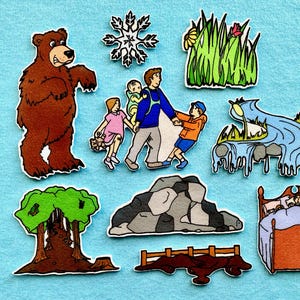Going on a Bear Hunt Felt Board Story  / Flannel Board Set/ Storytelling Fun . Home School Resources. Indoor children&#39;s activities
