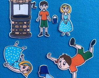 Jack and Jill  Nursery Rhyme - Felt / Flannel Board Set, Great for Preschool, Toddler, Homeschool, Daycare