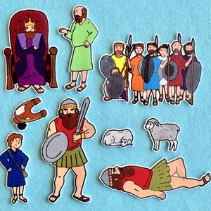 David and Goliath Felt /  Flannel Board Bible Story Set