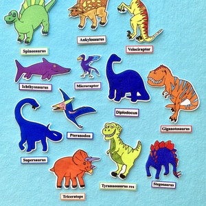 Dinosaur Play Felt Board Set- Dinosaur Galore.  Includes 12 dinosaurs. Felt Stories.