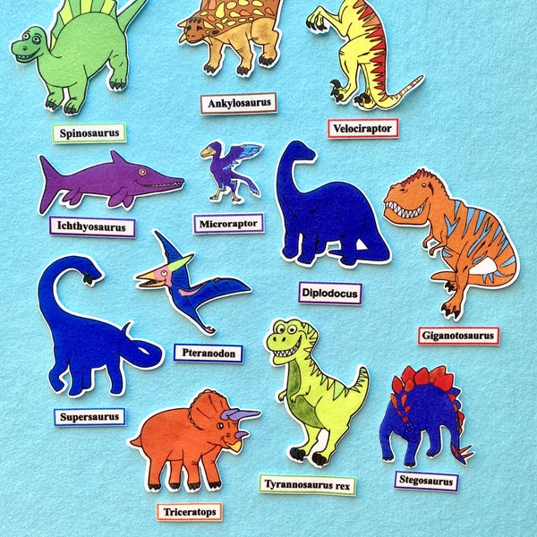 Dinosaur Play Felt Board Set- Dinosaur Galore.  Includes 12 dinosaurs. Felt Stories.