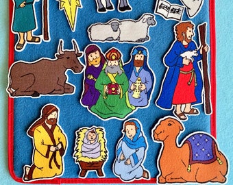 Nativity Felt \ Flannel Board Set- Christmas Story- Birth of Jesus. Sunday School Lessons